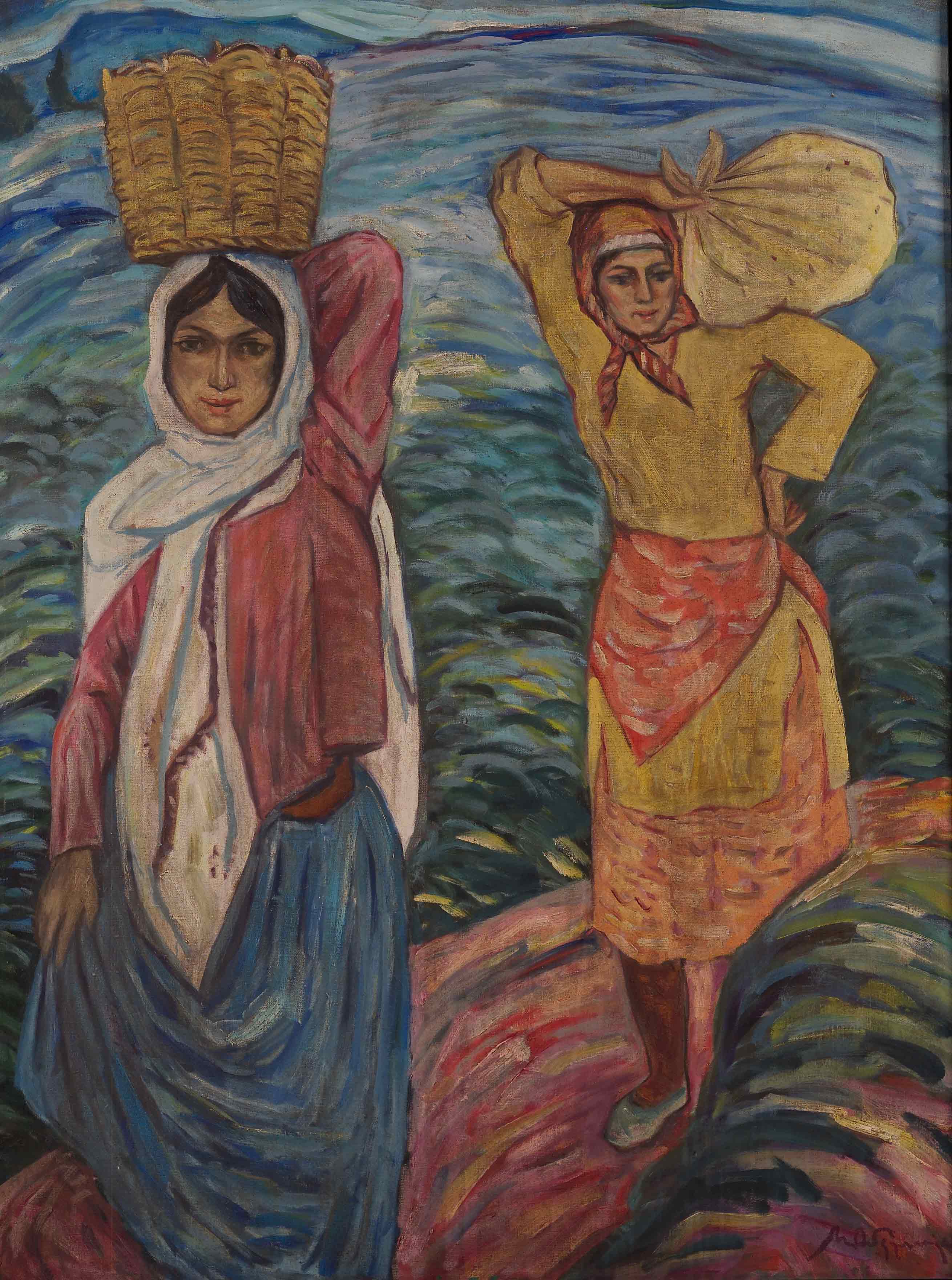 Women carrying cargo